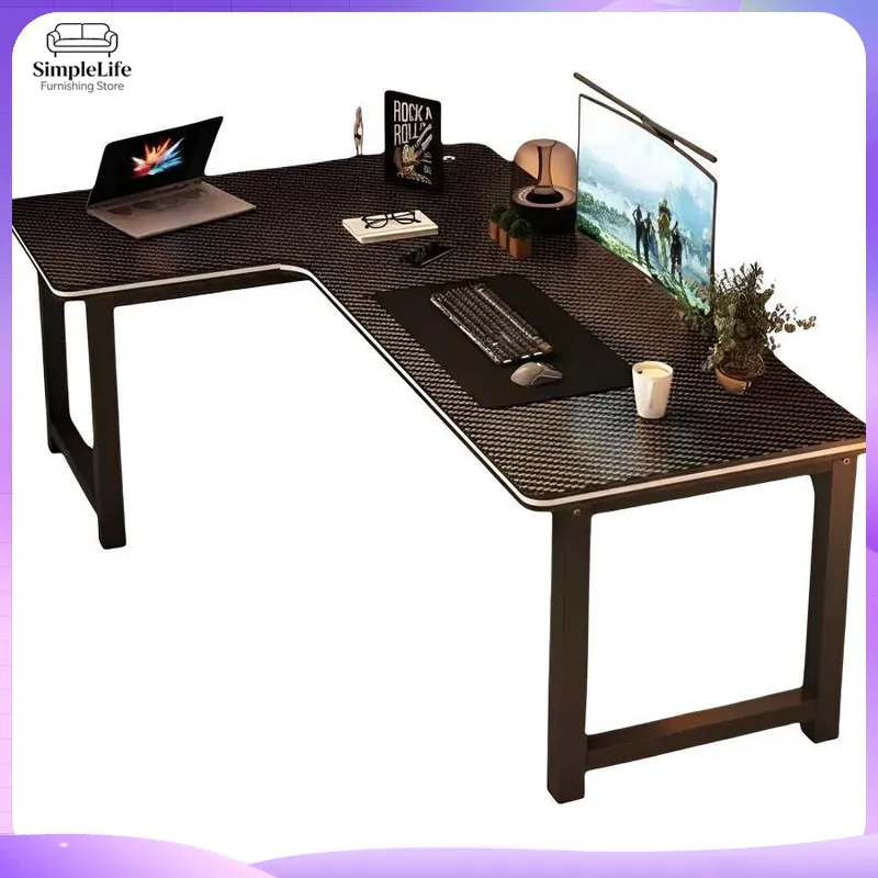 L Shaped Desk Setup - Corner Gaming Desk Computer Desk with