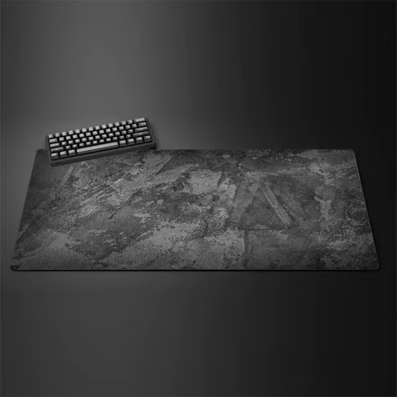 Desk Setup Anime - Gray Mouse Pad Large/Small Overlocked Mousepad
