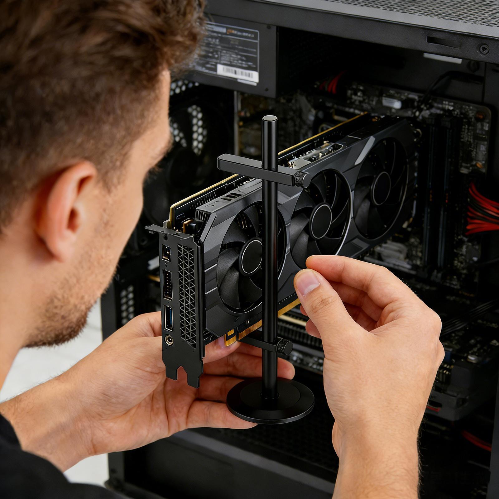 Desk Setup Videos - Graphics Card Support Bracket Magnetic Non-slip