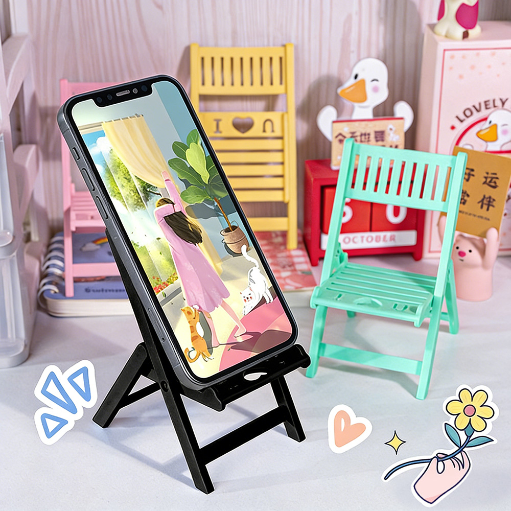 Mini Folding Chair Phone Stand - Desk Setup Videos review and price
