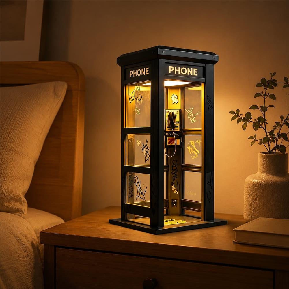 Retro Graffiti Phone Booth Tab - Desk Setup Decor review and price