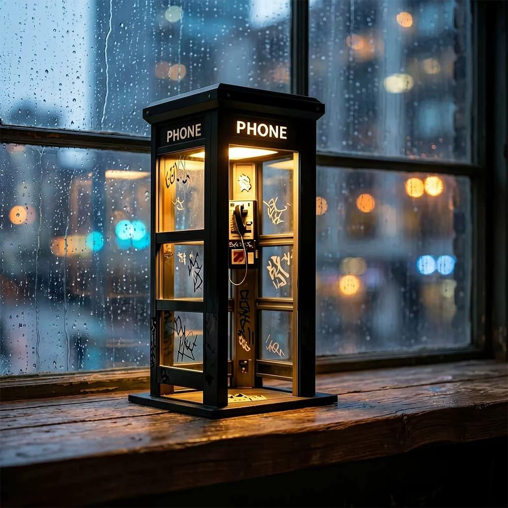 Retro Graffiti Phone Booth Tab - Desk Setup Decor review and price