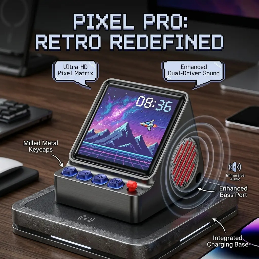 Retro Pixel Art Programmable L - Speaker Desk Setup review and price