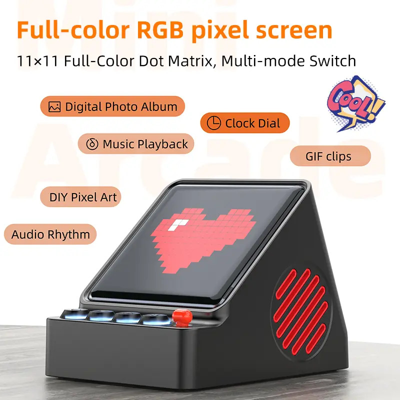 Retro Pixel Art Programmable L - Speaker Desk Setup review and price