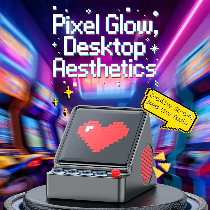 Retro Pixel Art Programmable L - Speaker Desk Setup review and price