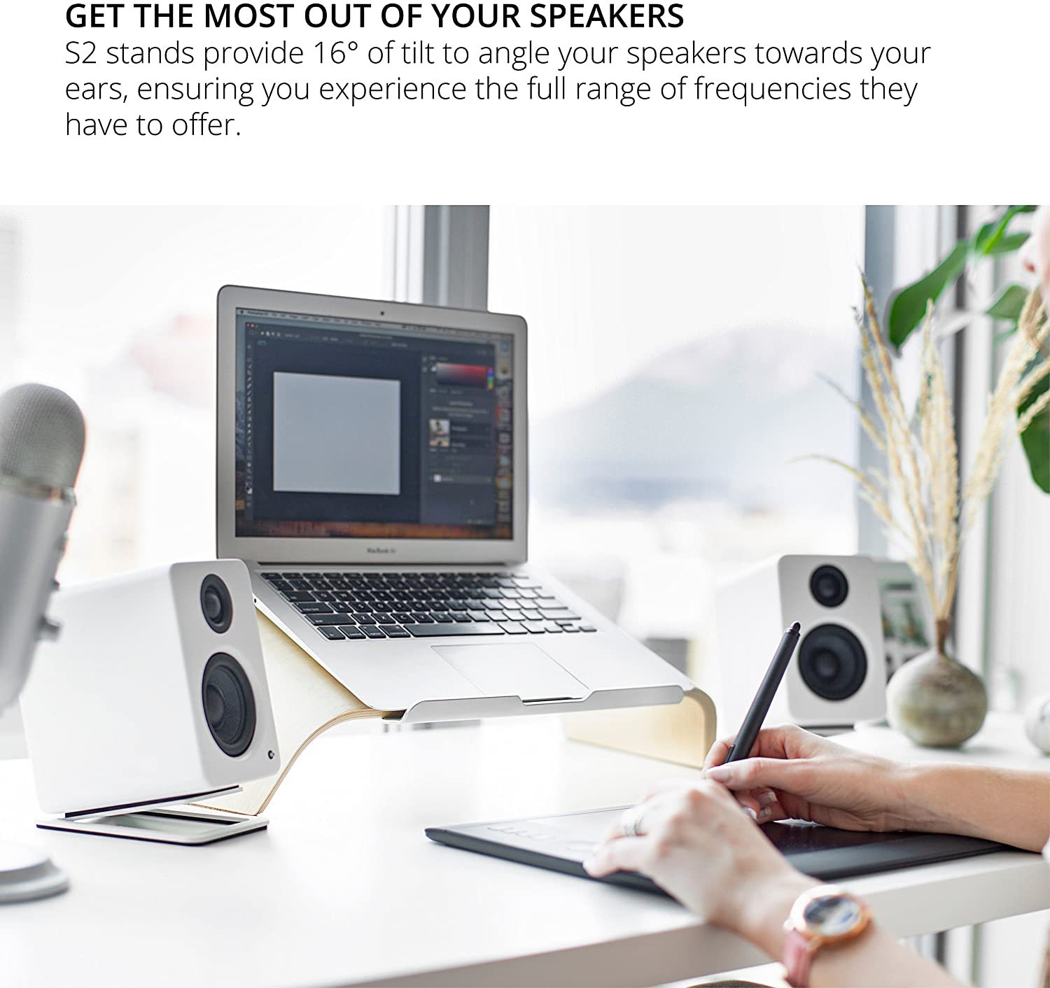 2pcs Desktop Speaker Stands fo - Speaker Desk Setup review and price
