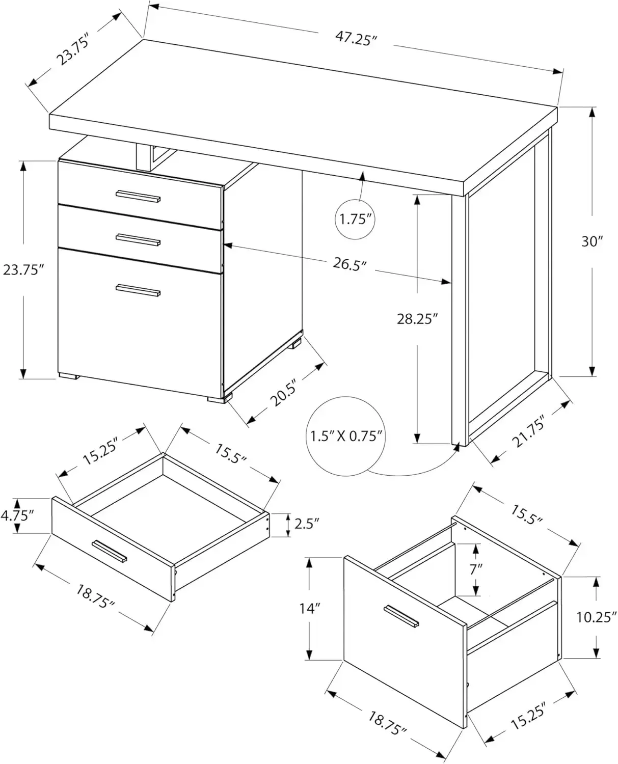 Computer Desk with File Cabine - L Shaped Desk Setup review and price