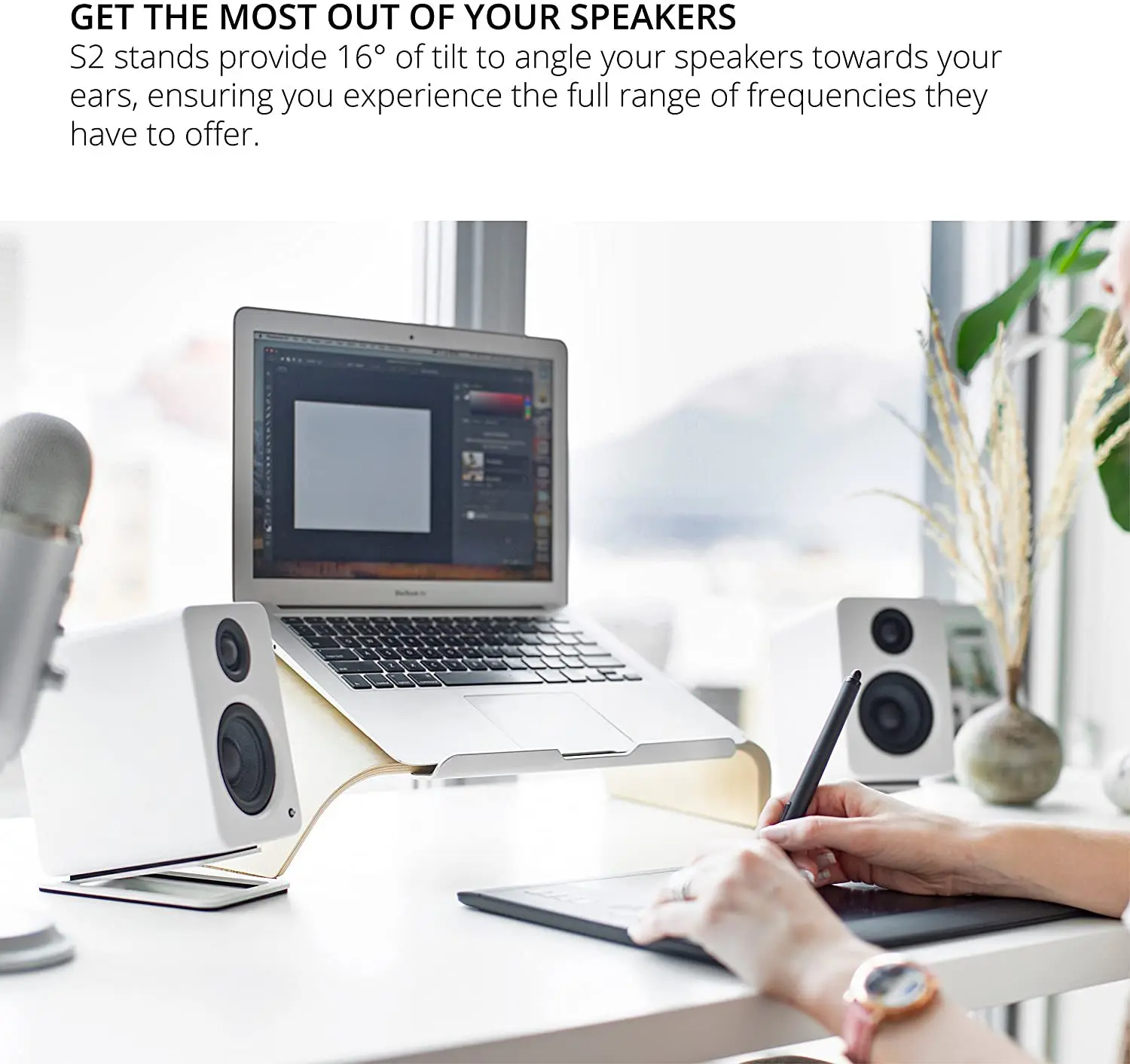 2pcs Desktop Speaker Stands fo - Speaker Desk Setup review and price