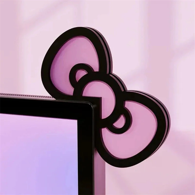 Kawaii Pink Acrylic Bow Monito - Desk Setup Office review and price