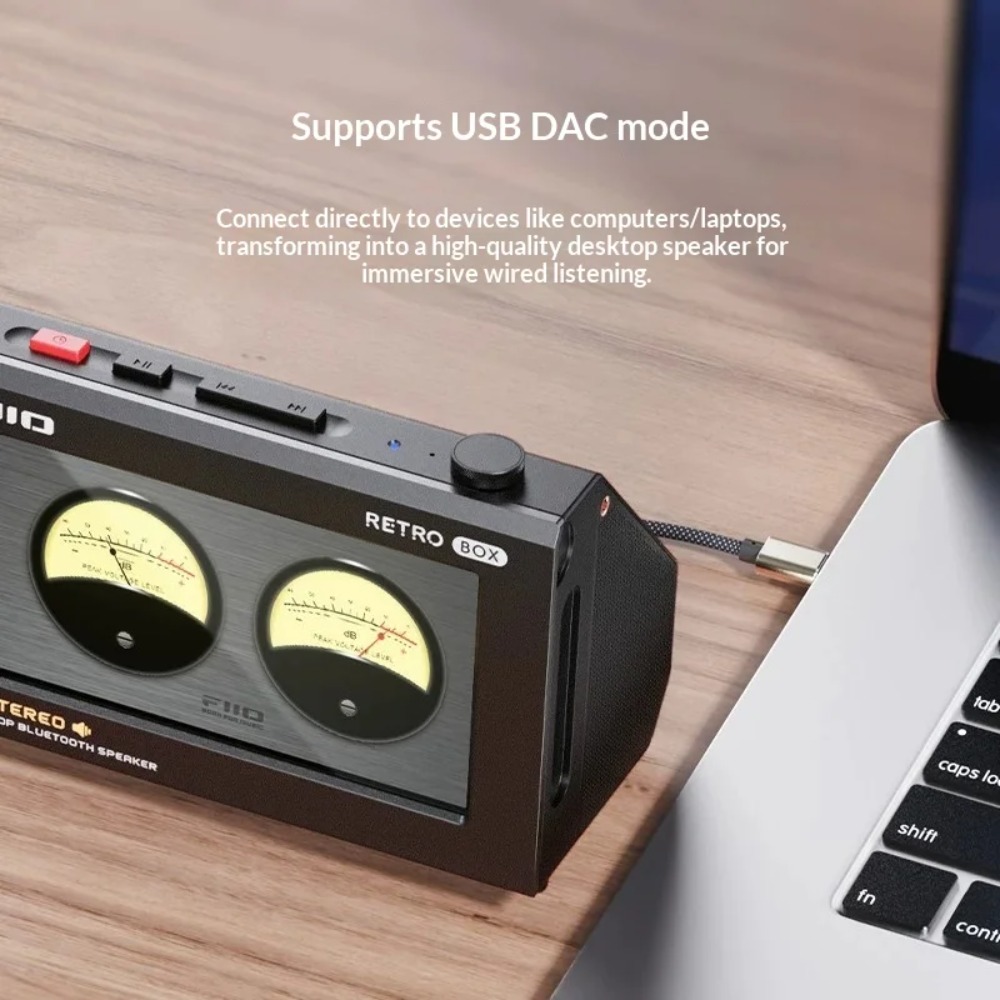 FiiO RETRO BOX Cassette Style  - Speaker Desk Setup review and price