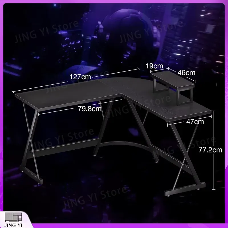 L Shaped Gaming Desk with Moni - L Shaped Desk Setup review and price