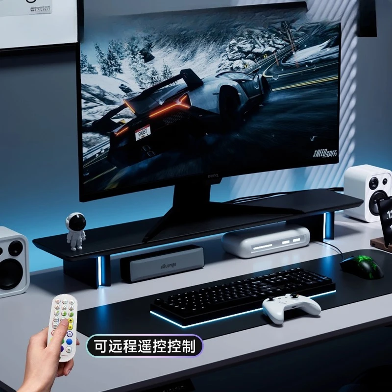RGB Monitor Stand Ergonomic Co - Desk Setup With 2 Monitors review and price