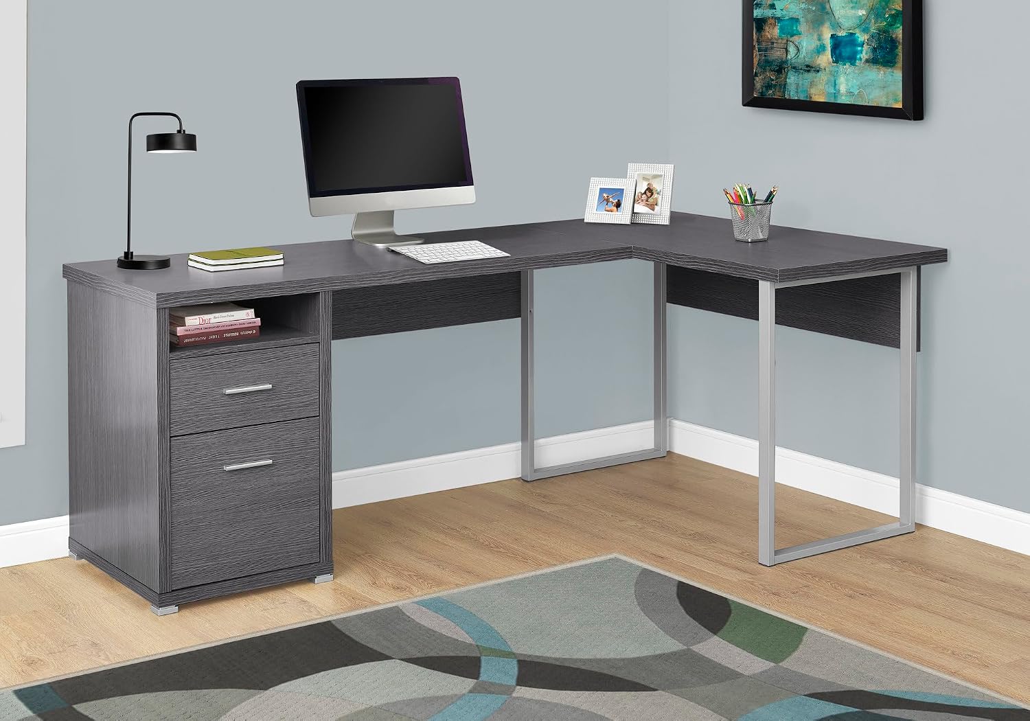 I 7257 Computer Desk, Home Off - L Shaped Desk Setup review and price
