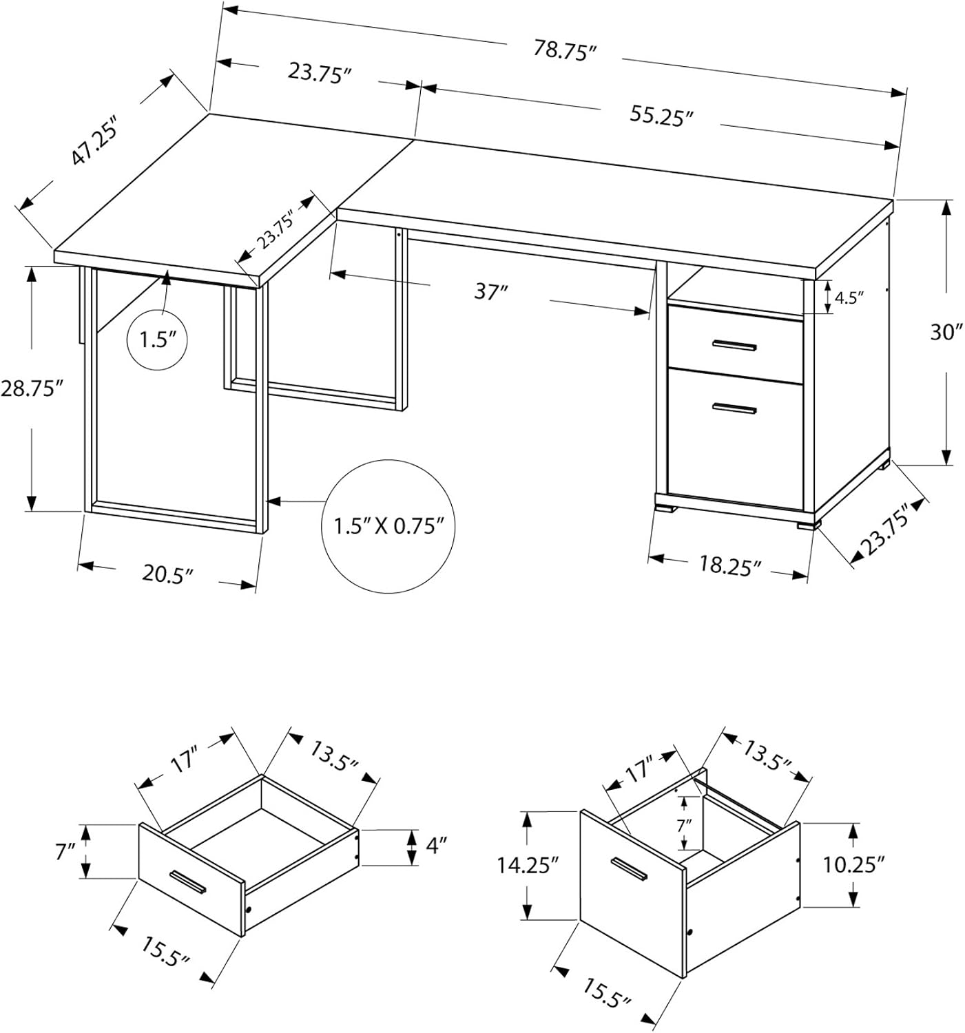 I 7257 Computer Desk, Home Off - L Shaped Desk Setup review and price