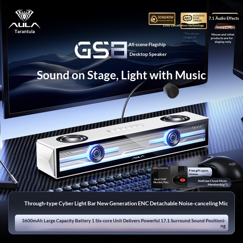 Aula Gs8 Gaming Speaker Deskto - Speaker Desk Setup review and price