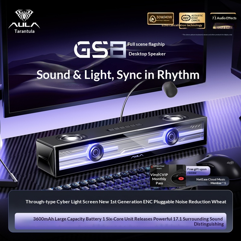 Aula Gs8 Gaming Speaker Deskto - Speaker Desk Setup review and price
