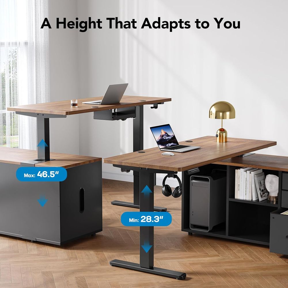 55 Inch L Shaped Standing Desk - L Shaped Desk Setup review and price